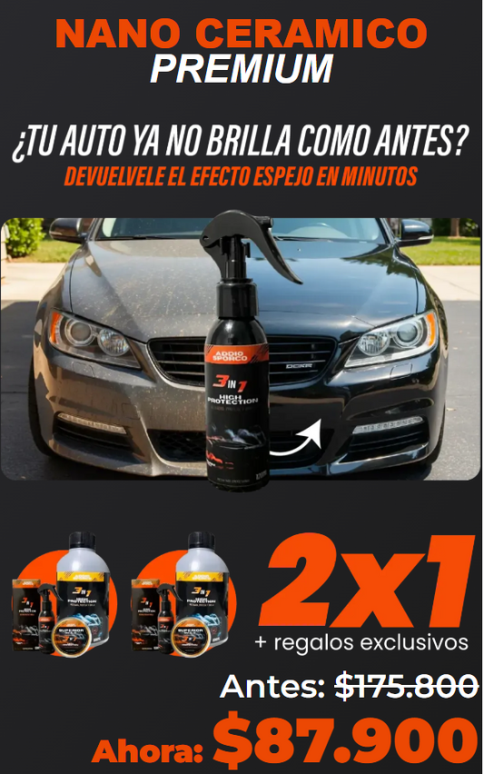 nano ceramico premium 3 en 1 | 2x el precio de 1 |
