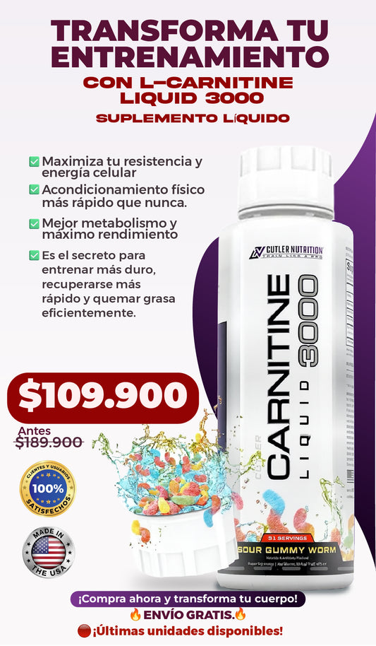 SUPLEMENTO LÍQUIDO CARNITINE LIQUID3000