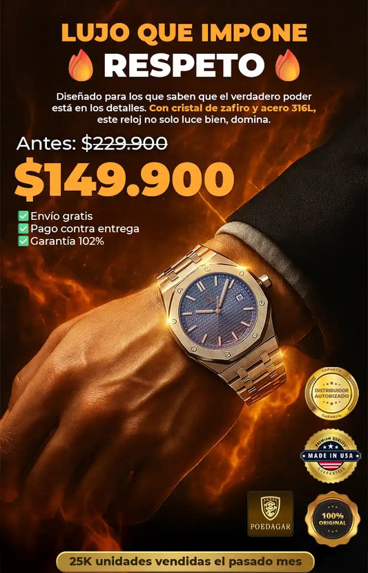 Reloj de Lujo | Poedagar KING'S OAK - 41MM